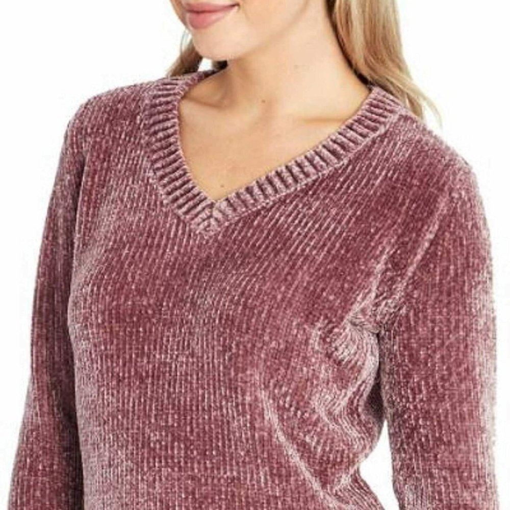 ORVIS Women Chenille Tunic Sweater--Mauve - Picture 3 of 4